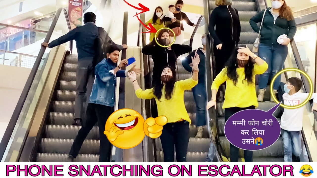 PHONE SNATCHING PRANK ON ESCALATOR {PART-2} |PAPPU PRANKSTER