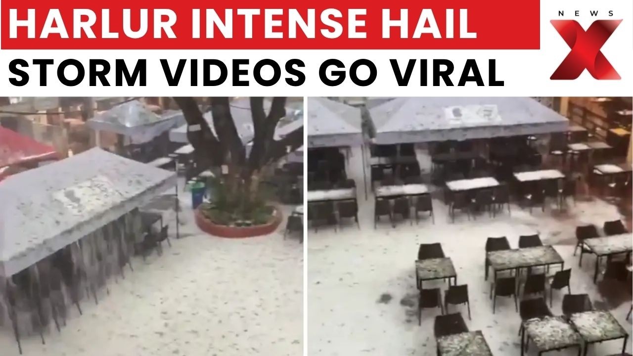 Bengaluru Rain ON CAM: Heavy Hailstorm Strikes Harlur in Karnataka, Videos Go Viral | NewsX