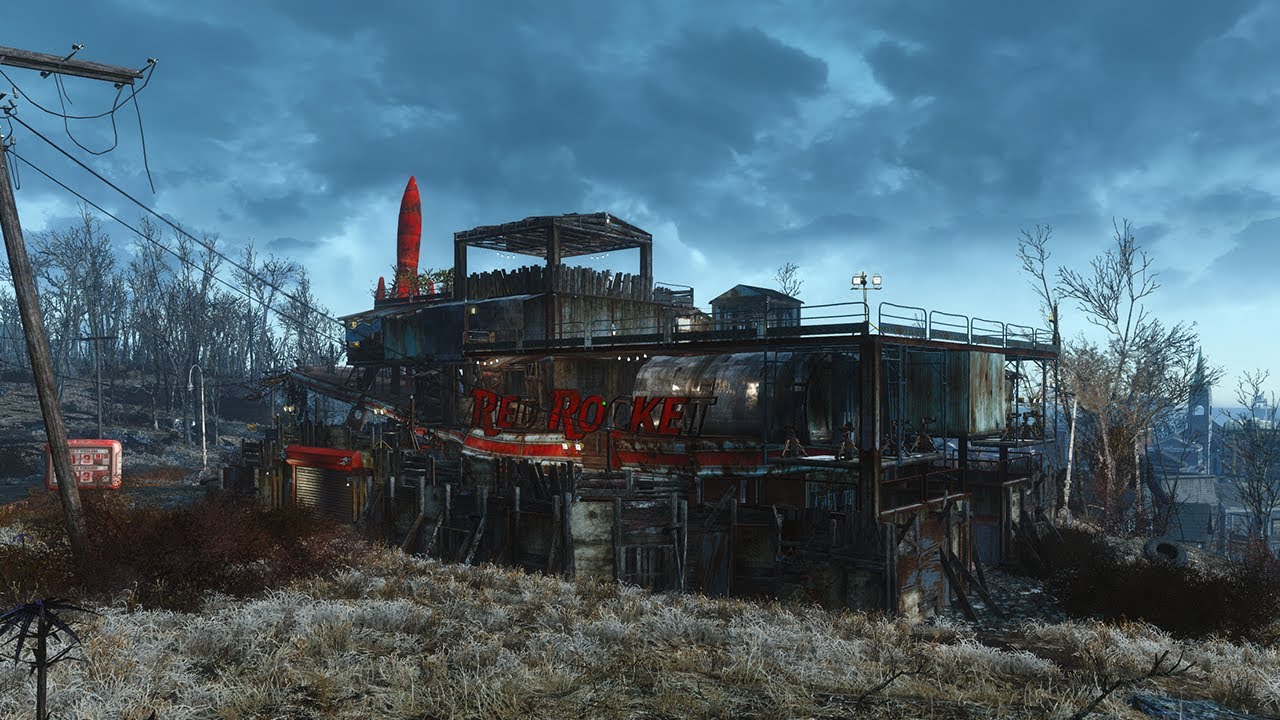 Fallout 4 — Red Rocket Truck Stop: тур по строительству домов игроков