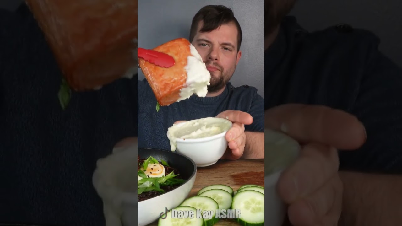 SPAM, Black Bean Noodles & Cheesey Sausage Mukbang ASMR