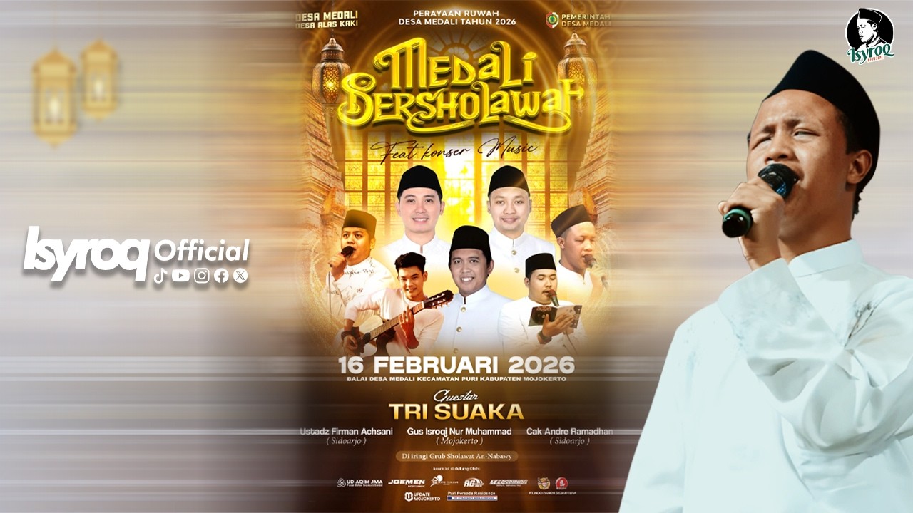 LIVE GUS ISYROQI - MEDALI BESHOLAWAT FEAT KONSER MUSIC BESAMA TRI SUAKA