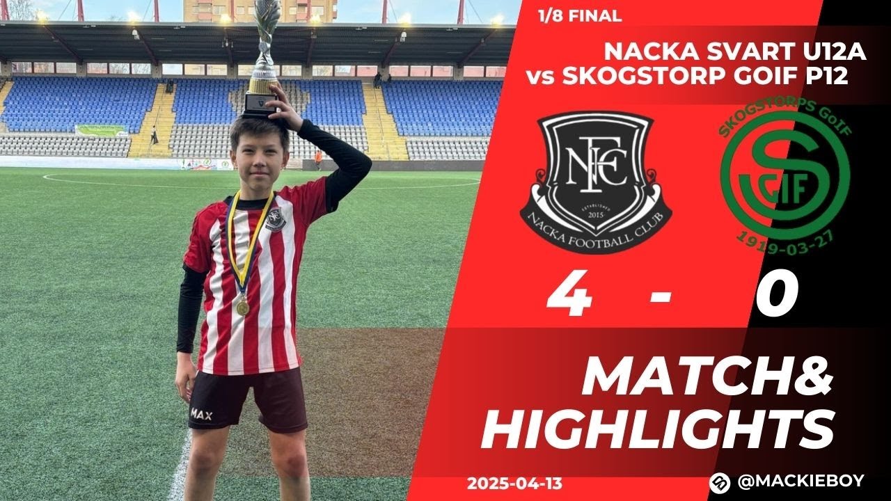 Skogstorp Grön P12 vs Nacka Svart 1/8 final – Stabil insats och kontroll hela matchen (0–4) 🏆