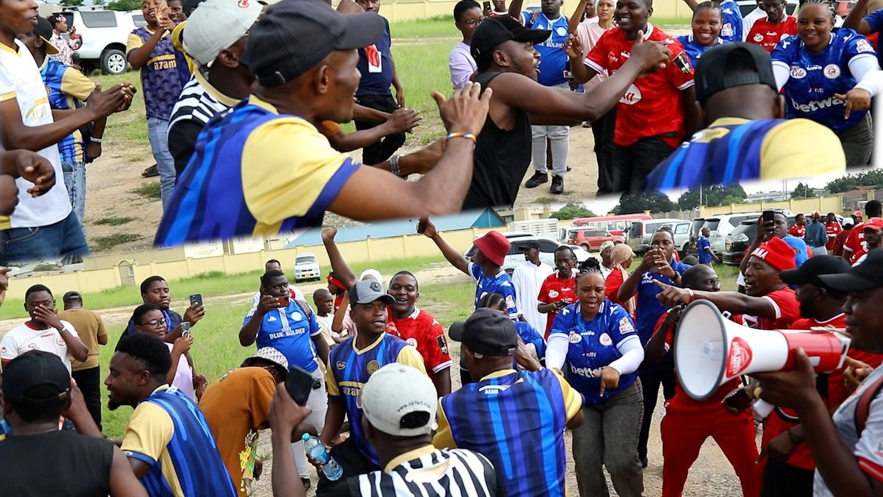 ONA MASHABIKI WA SIMBA SC NA AZAM WAKITUPIANA MANENO HAPA AZAM COMPEX/HAMJATUKOMOA HATA IWE MILION