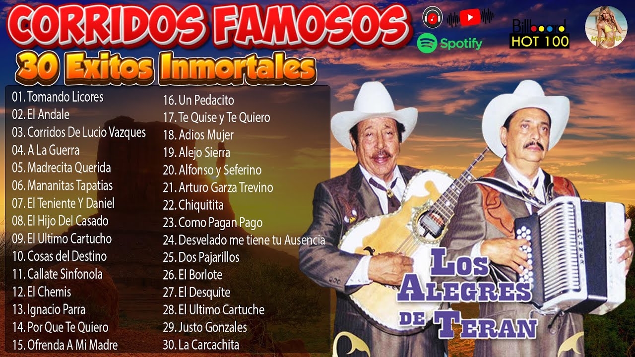 Los Alegres De Teran - 30 Exitos Inmortales - Rancheras, Rancheras y Más Rancheras
