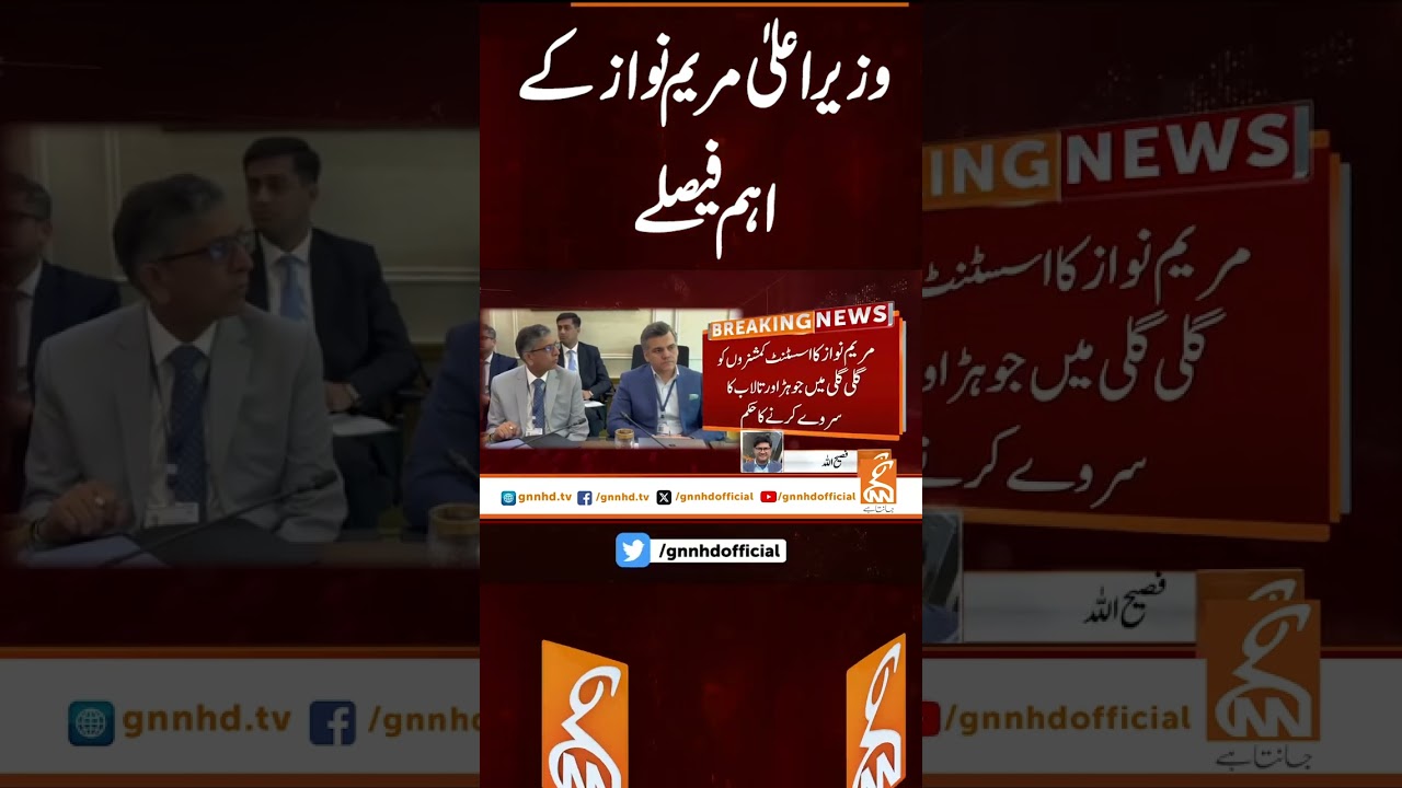 وزیر اعلیٰ مریم نواز کے اہم فیصلے   #gnn #latest #updates #news #breaking #newsupdates