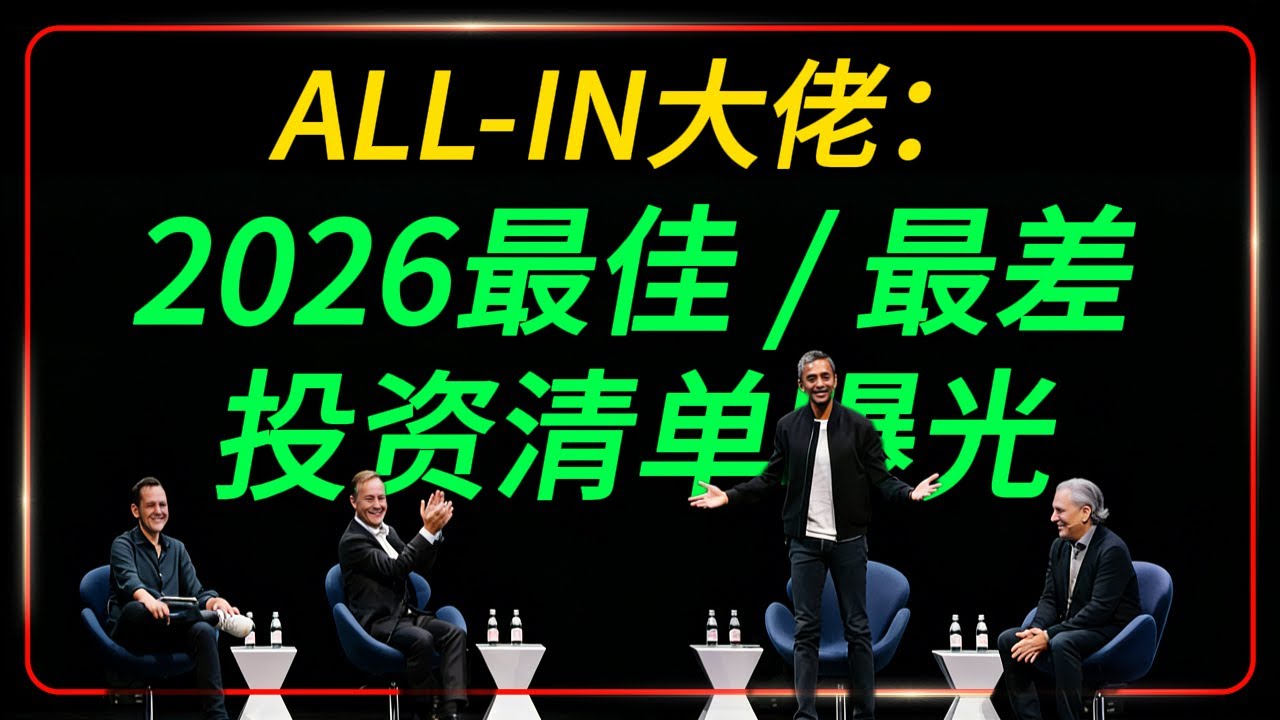 正确率 75% 的顶级预判！All-In 四大佬：2026 最佳 / 最差投资清单曝光！