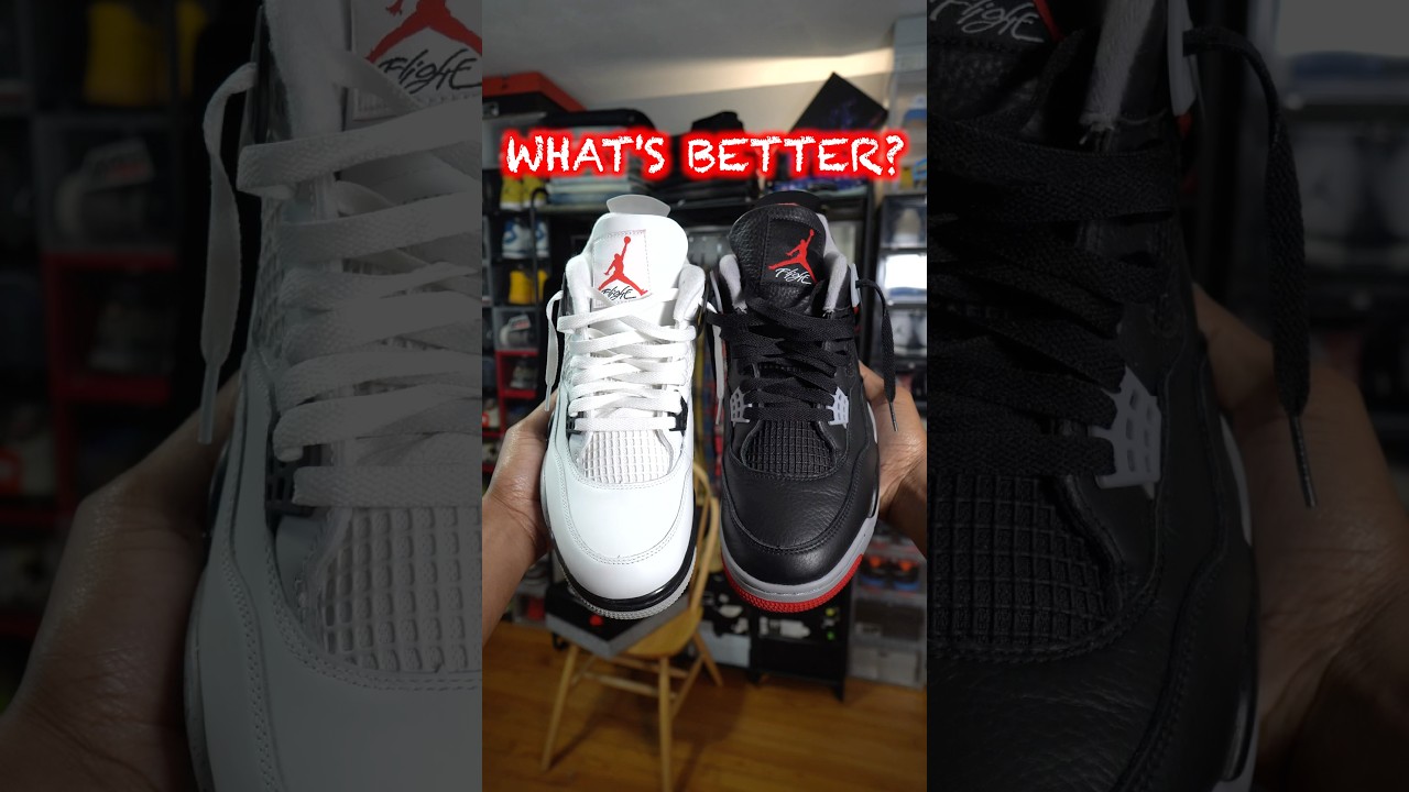 White Cement Jordan 4 VS Reimagined Bred Jordan 4