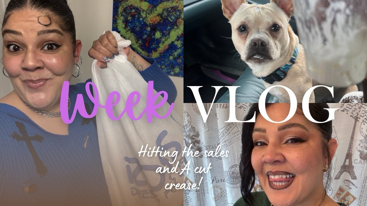 Weekly Vlog Hitting the sales/ My Art set / A cut crease look & TJ Max try on haul