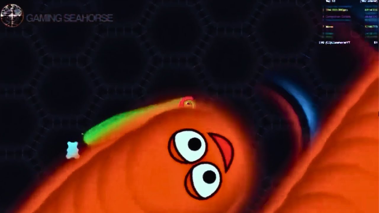 Wormate  io Big Monster Worm Vs Tiny Angry Pro Worm Wormateio Epic Funny Moments