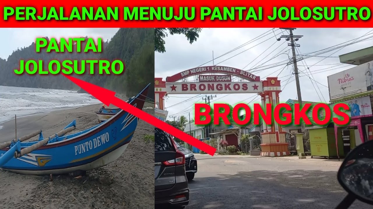 Perjalanan ke Pantai Jolosutro 2021 Blitar dari Brongkos ke Pantai