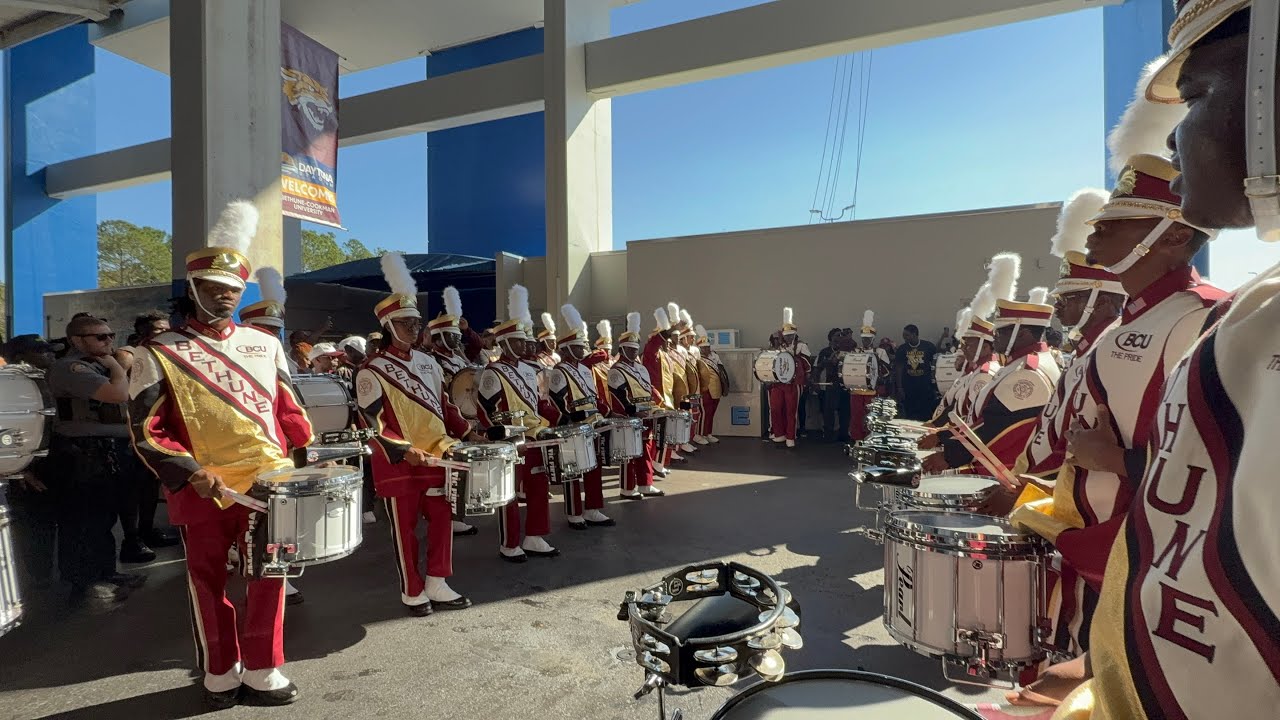 Bethune Cookman University Drumline Homecoming 2024 Pre-game Tunnel