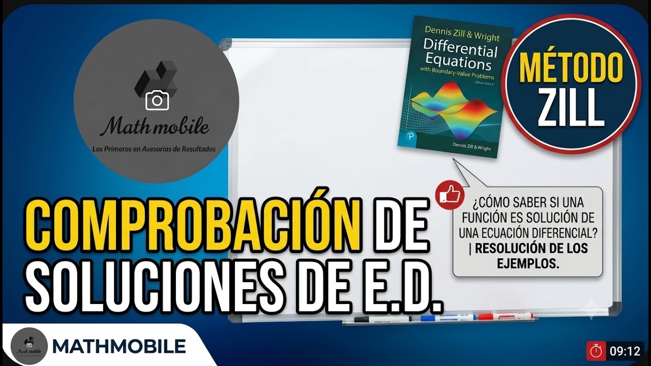 ¿CÓMO SABER SI UNA FUNCIÓN ES SOLUCIÓN DE UNA ECUACIÓN DIFERENCIAL? | RESOLUCIÓN DE LOS EJEMPLOS.