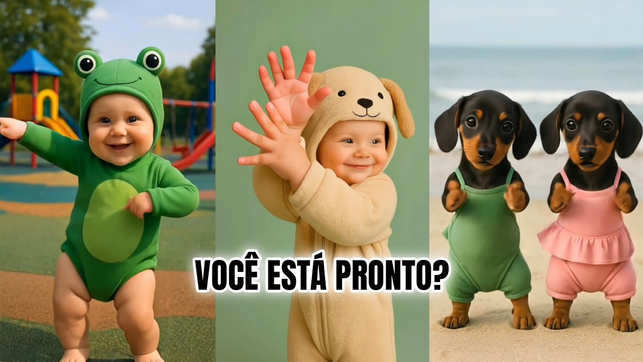Bebês fofos e animais dançando — prepare-se pra muita fofura e risadas! 🍼🐾🤣 | 2025