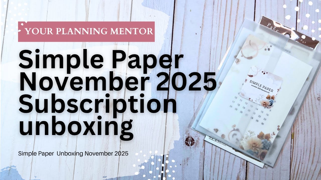 Unboxing Simple Paper November 2025 Subscription called Cafecito with some close-ups