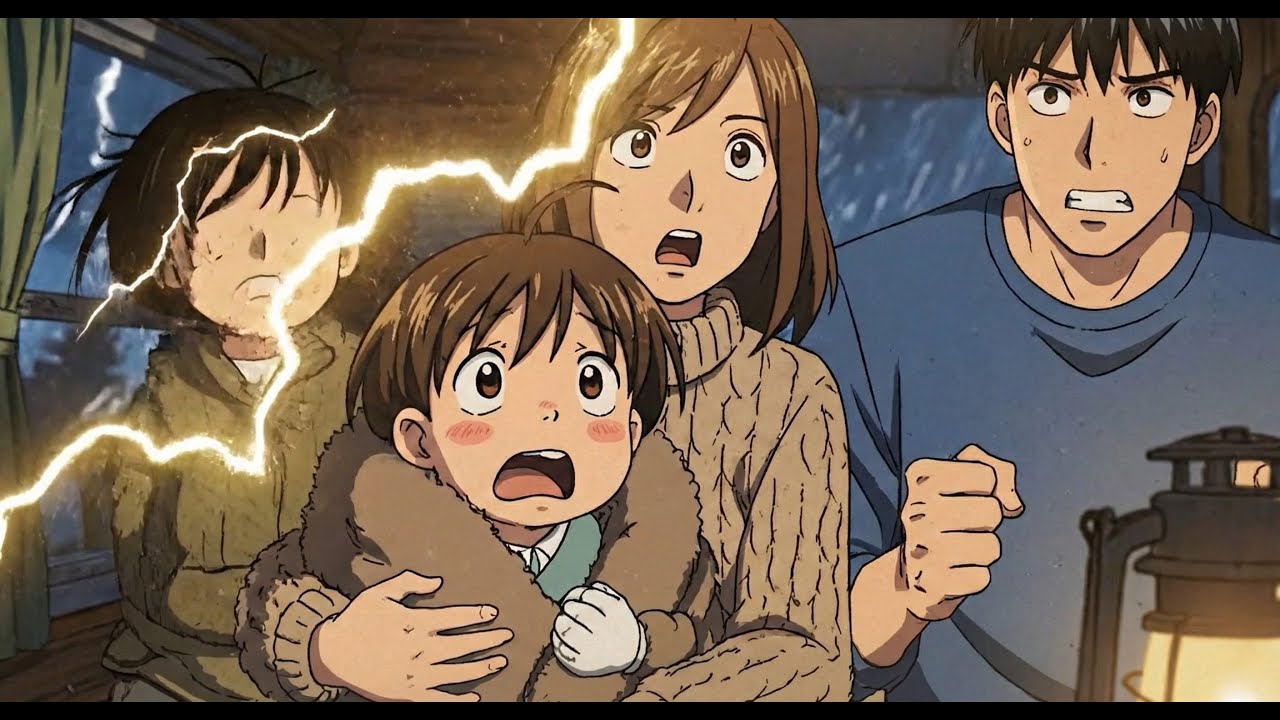 Safe Inside the Storm: A Cozy Night in Our Mobile Home (Ghibli Style)