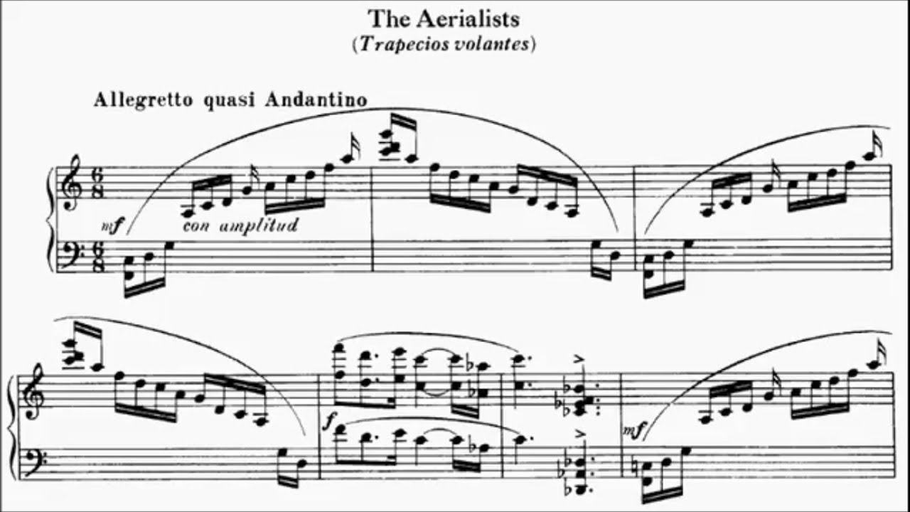 AMEB Piano Series 19 Grade 8 D5 Turina Trapecios Volantes Op.68 No.6 Ноты