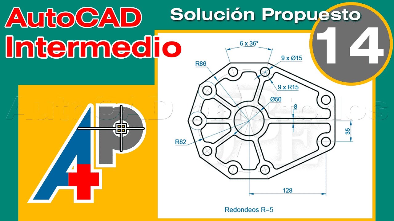 Solución Propuesto 14 - AutoCAD Intermedio