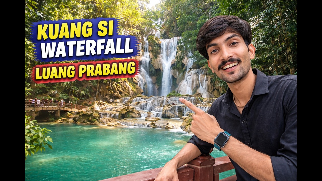 MOST BEAUTIFUL WATERFALL IN LAOS ( LUANG PRABANG )