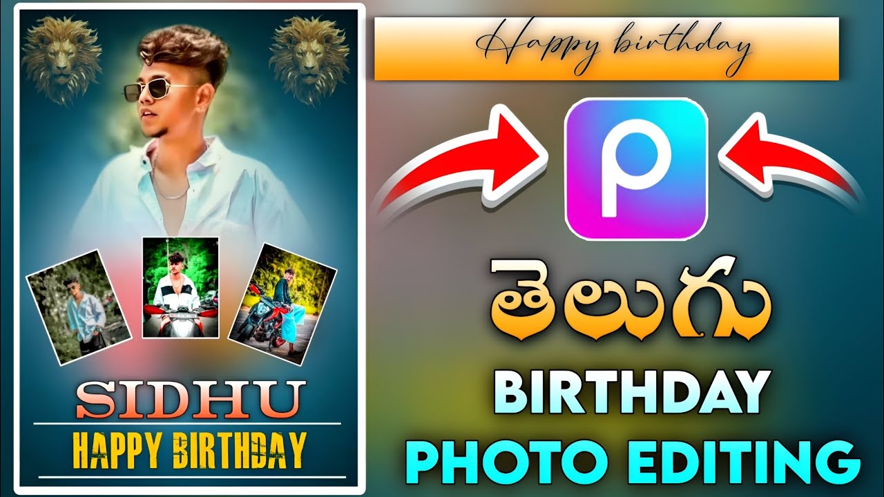 Birthday photo editing in Telugu happy birthday trending Photo editing in PicsArt App 👇