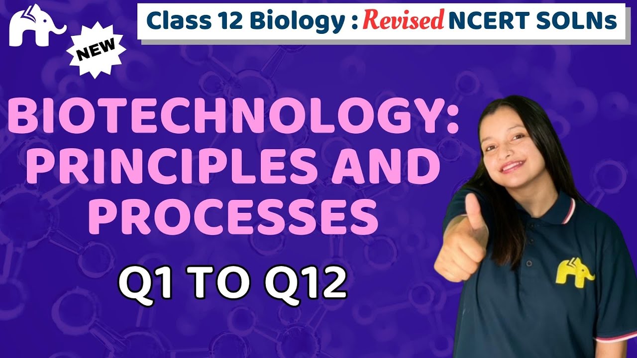 Biotechnology : Principles and Processes Class 12 Biology | Revised NCERT | Chapter 9 Questions 1-12