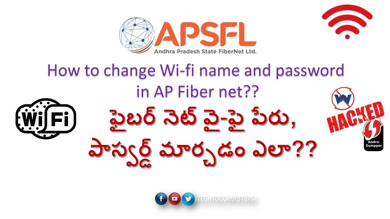 How to change WiFi name and password and tips  in AP Fibernet