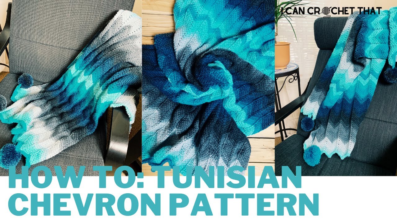 Crochet How To: Tunisian Chevron Pattern Tutorial