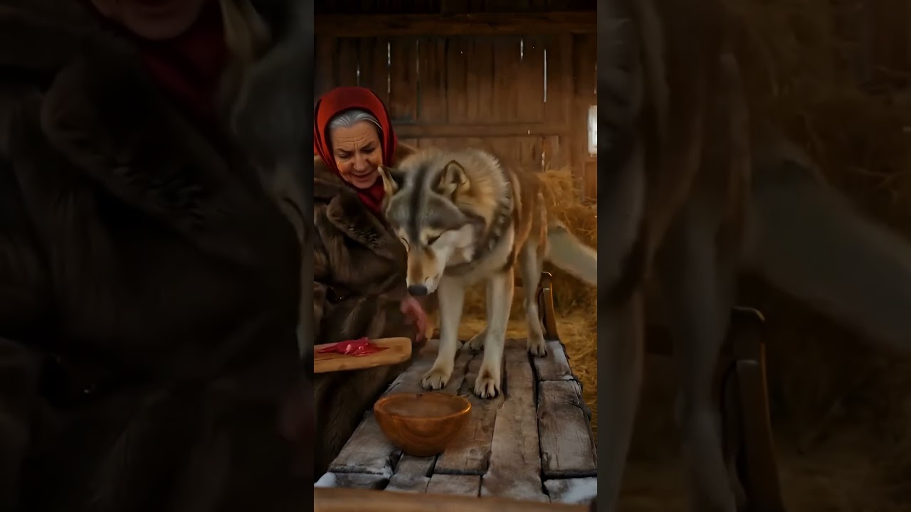 A 75-Year-Old&rsquo;s Kindness: Saving a Wounded Wolf and Her Cub in a Blizzard #snow#camping