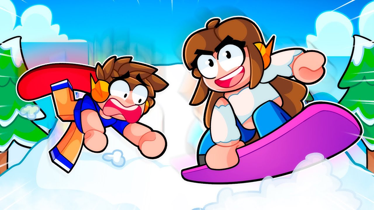 SOBREVIVA ao DESAFIO DE  SNOWBOARD no ROBLOX!