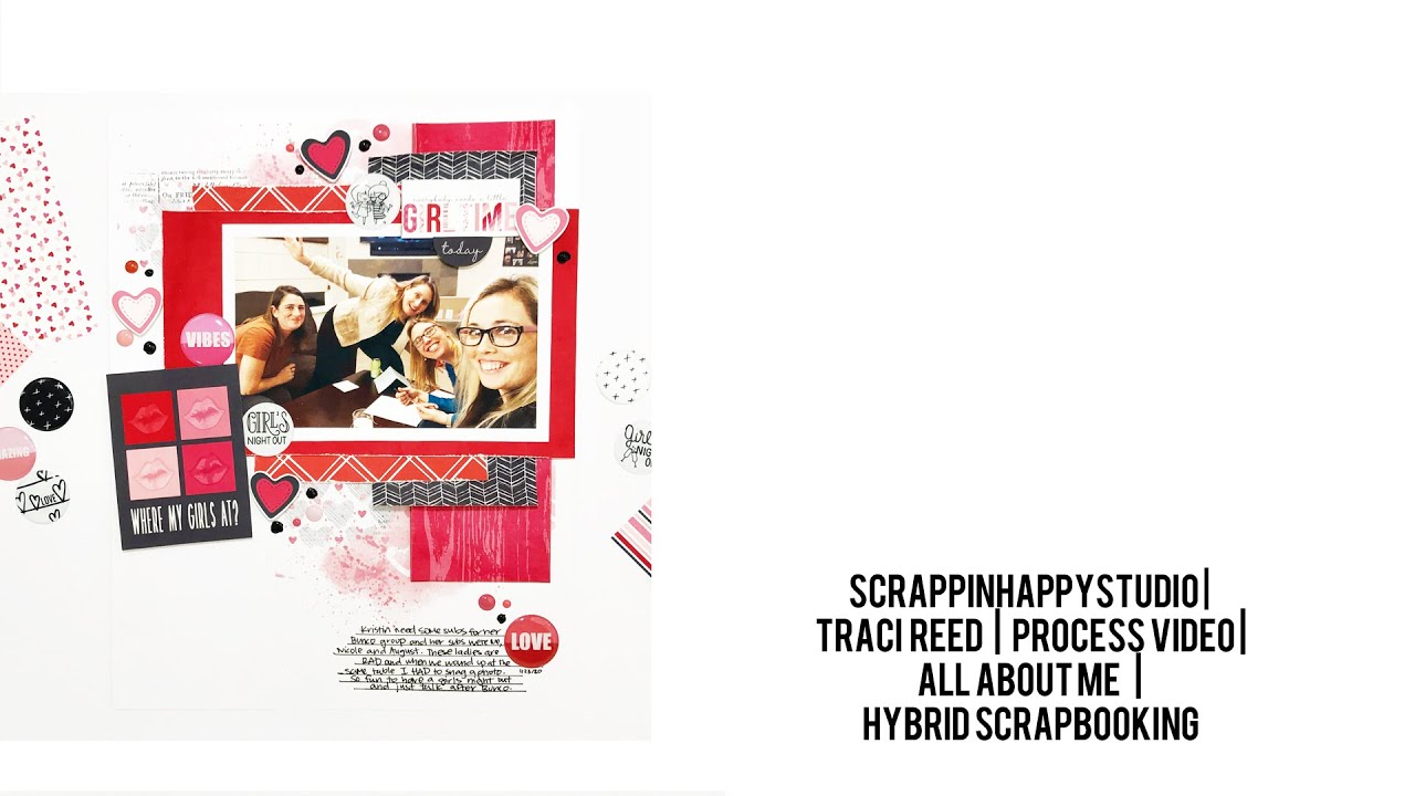 ScrappinHappyStudio | Traci Reed | Process Video | All About Me | Scrapbook
