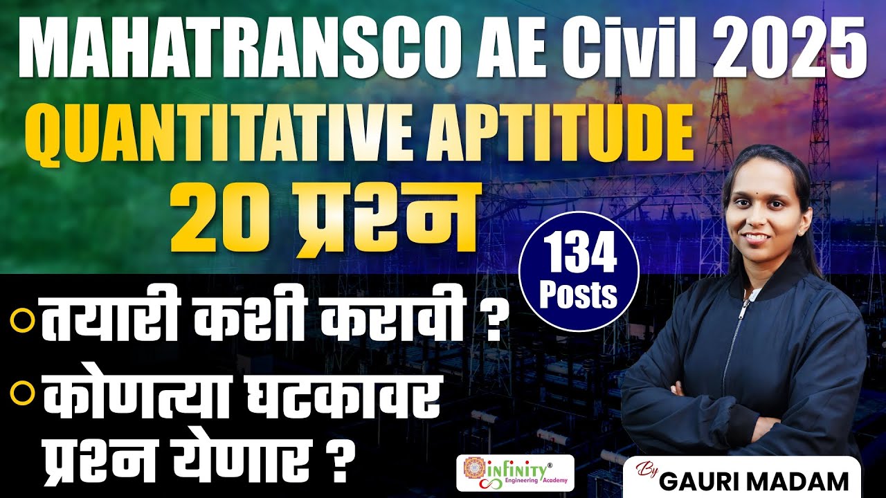 Mahatransco AE Quantitative Aptitude Syllabus | Mahatransco AE Recruitment 2025 | transco ae civil