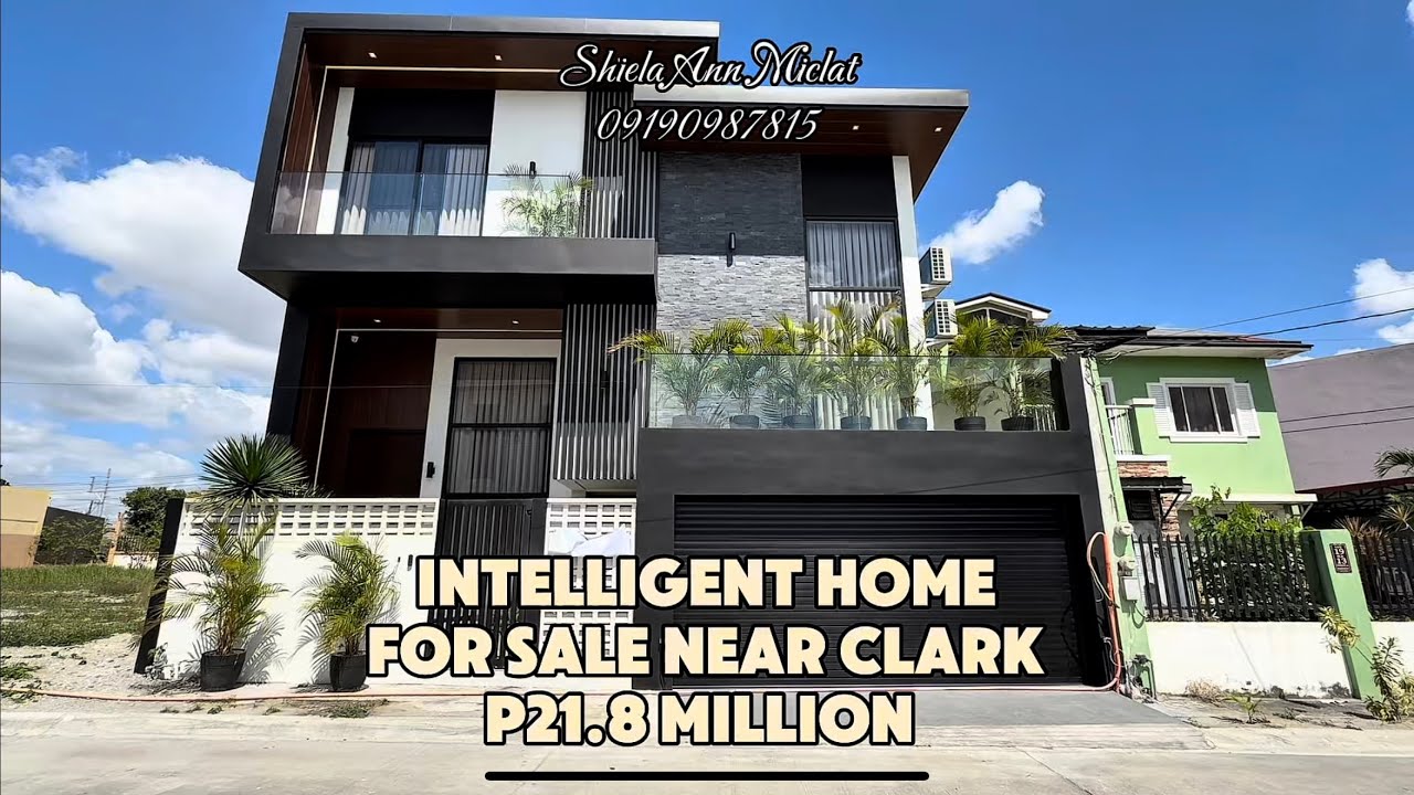 MODERN INTELLIGENT HOME WITH POOL FOR SALE IN ANGELES CITY PAMPANGA NEAR CLARK
