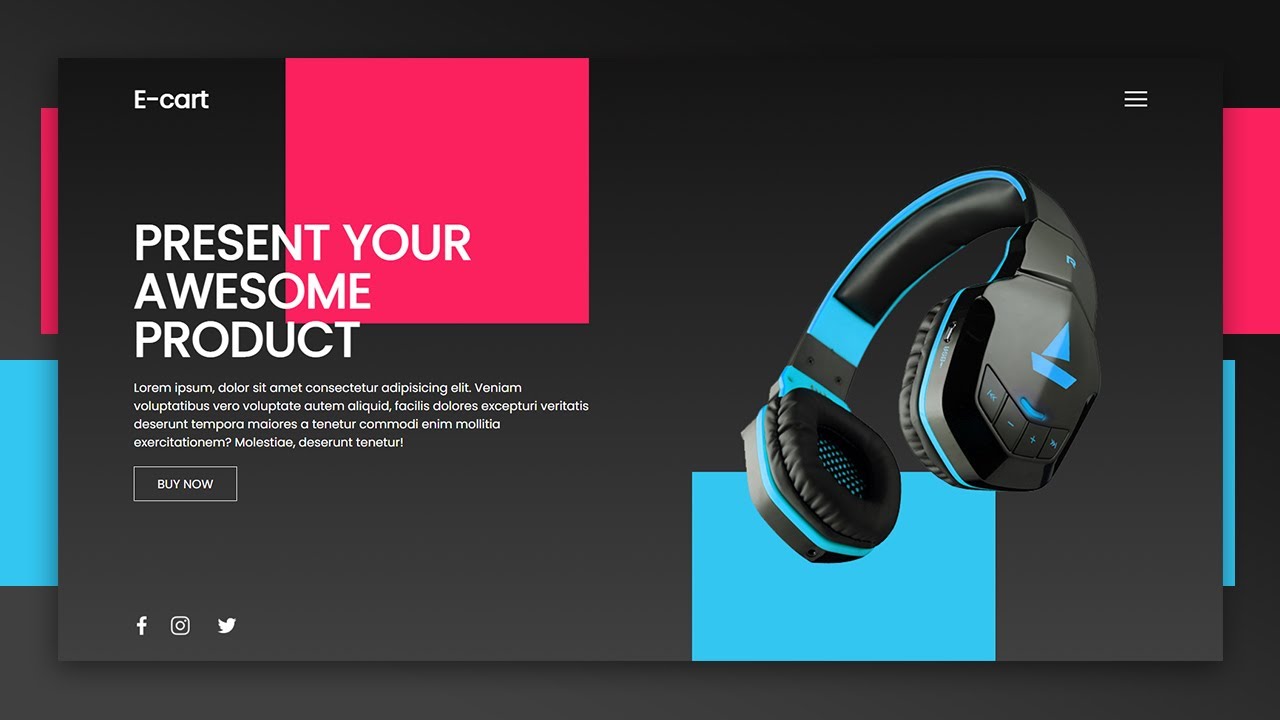 Animated Website | E-commerce Product Page Design Using Html Css Js