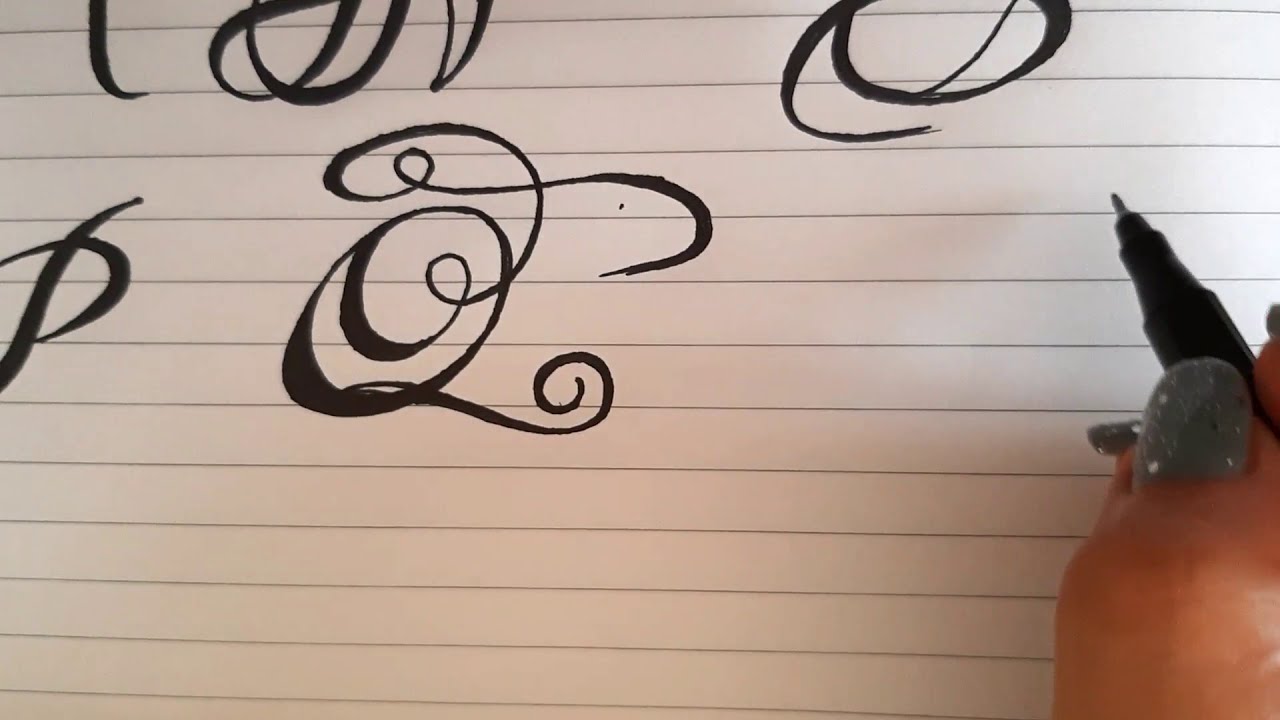 Calligraphy | How to Draw Fancy English Capital Letters for Beginners-Part 2