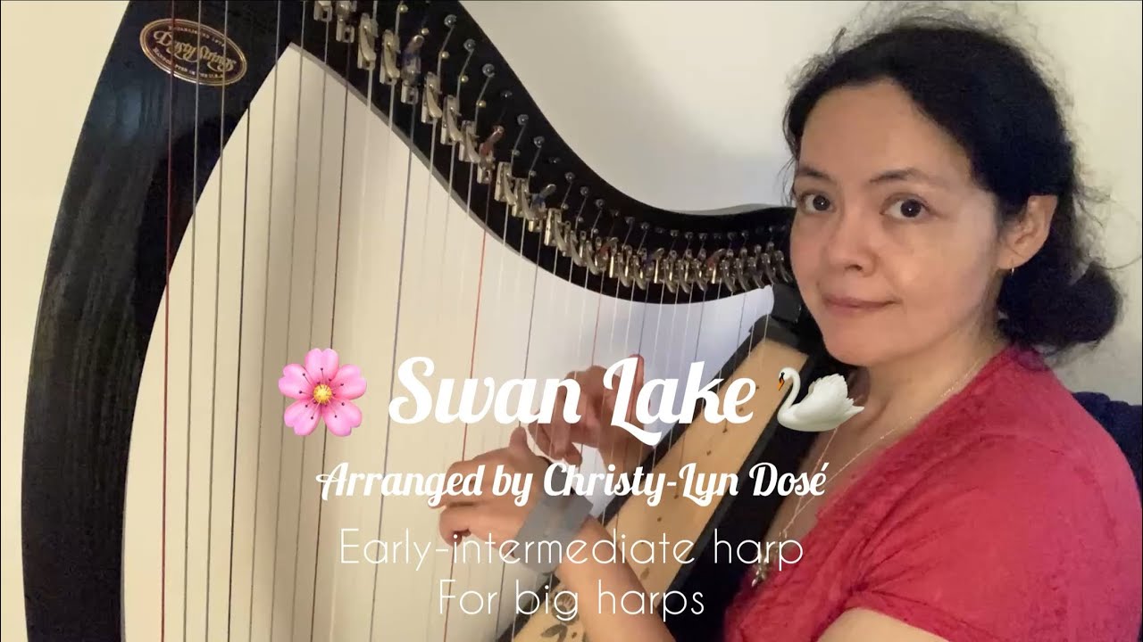 Swan Lake 🦢 - Ravenna 34 harp - playing with my new thumb brace