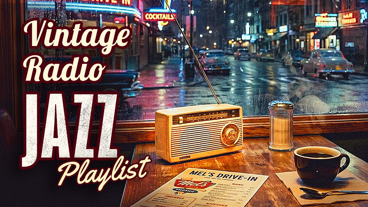 Back to 1950s | Vintage Radio Jazz Playlist - Rainy Diner Oldies