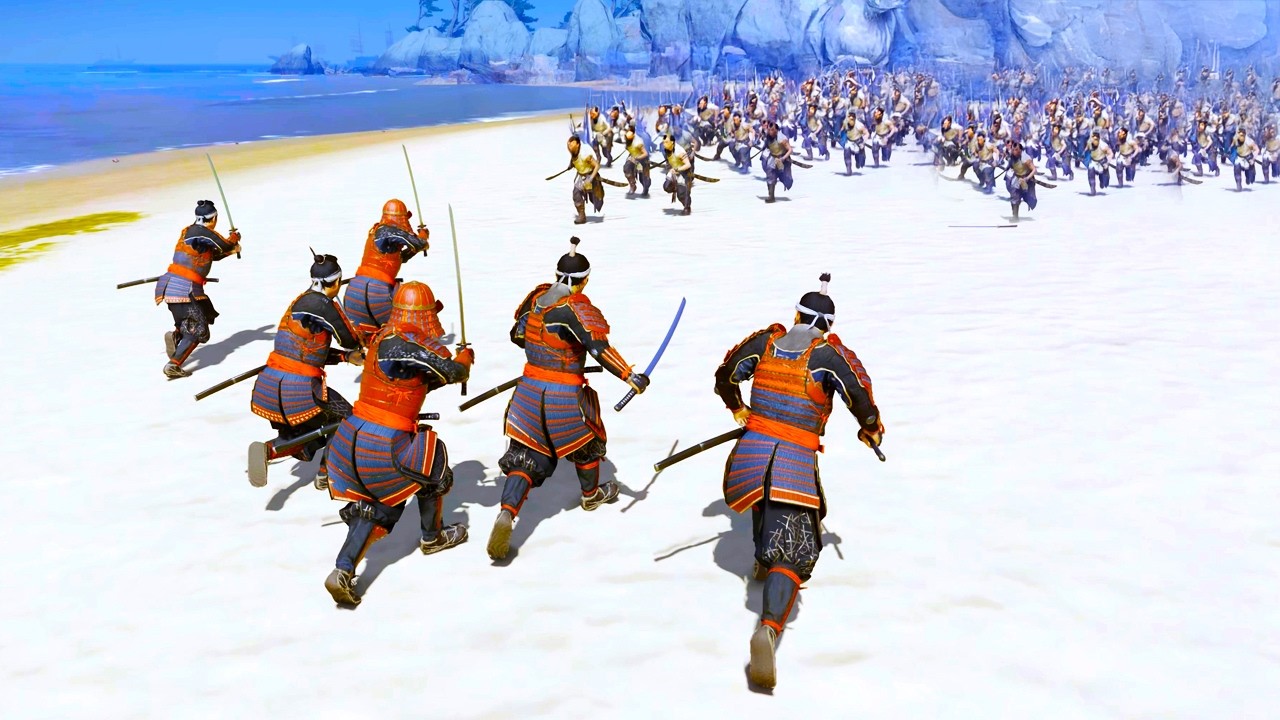 7 Samurai VS 100 Mongols - Ghost of Tsushima NPC War