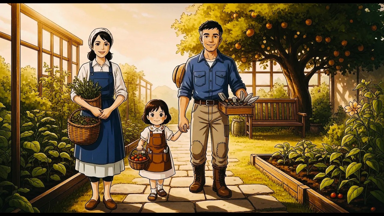 Spend 4 Minutes in a Peaceful Ghibli Garden 🌿 Family ASMR No Music