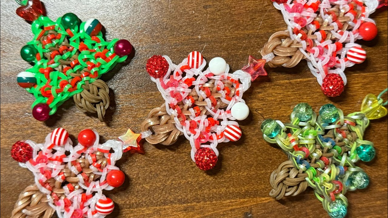 Rainbow Loom | Урок по изготовлению рождественской сосны (только крючок)