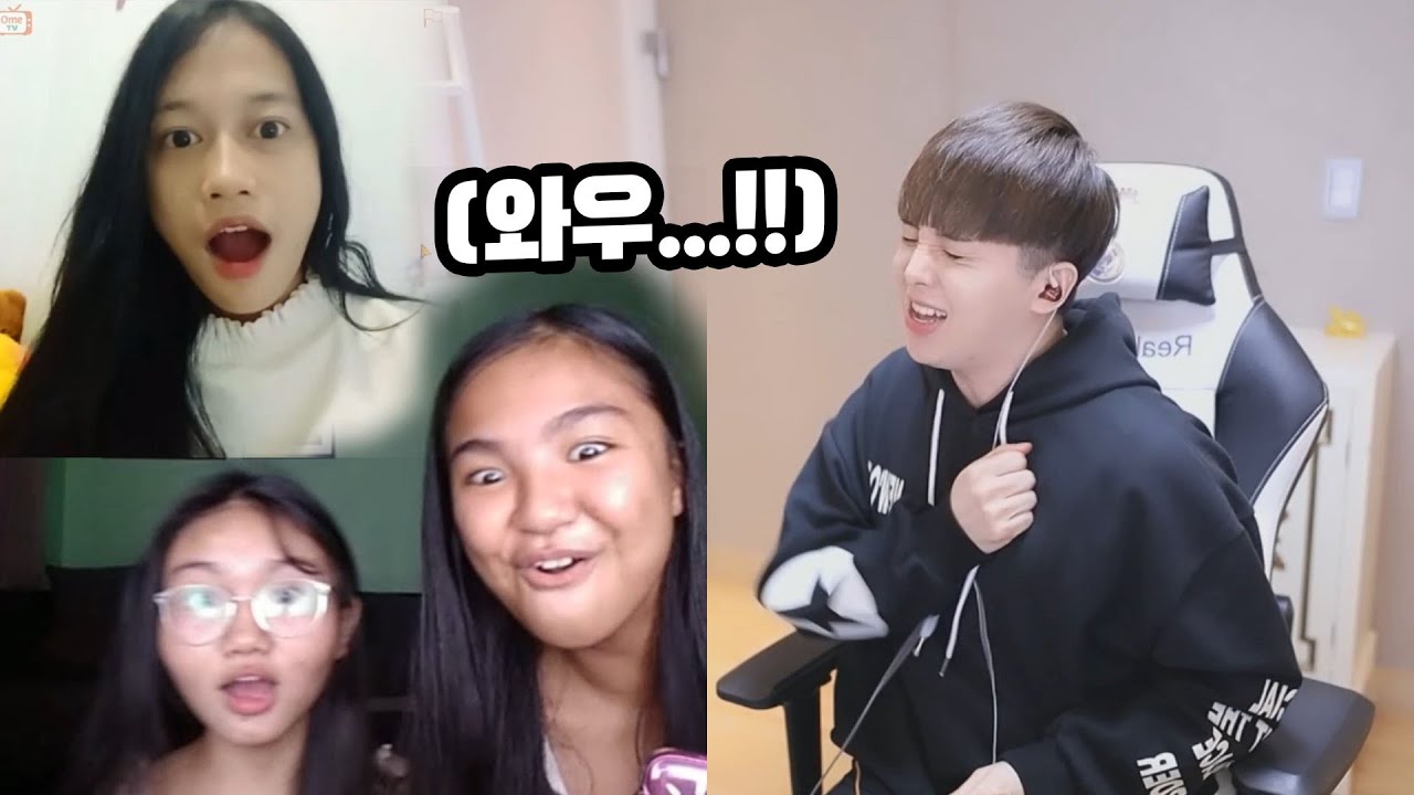 '랜덤채팅'에서 노래로 외국인 놀래키기 몰카ㅋㅋㅋㅋ(아이유 좋은날, BTS 다이나마이트)