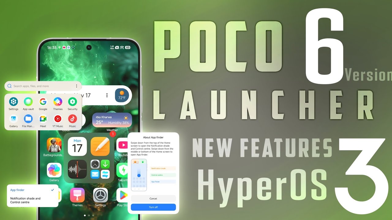 (HYPEROS 3) POCO LAUNCHER V6 Update Review, Icons, Smoothness....