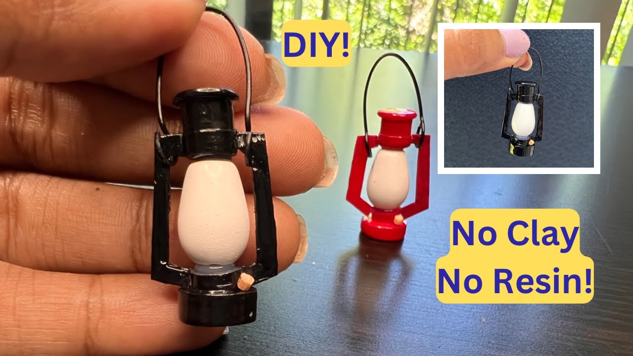 DIY Miniature lantern light Tutorial | Dollhouse food, accessories and Toys for Barbie | No clay