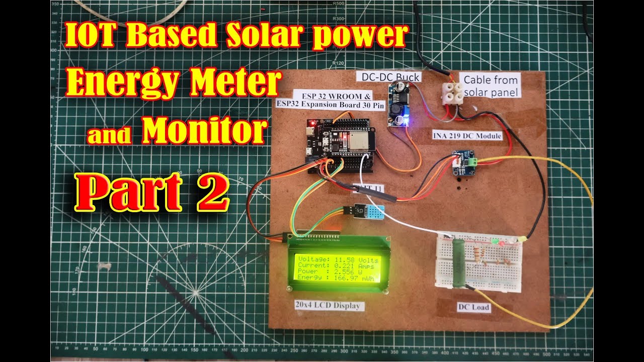 IOT based Solar Power Energy meter with  ESP32  and  Thingspeak.com PART-2 #IOT #ESP32, #Energymeter