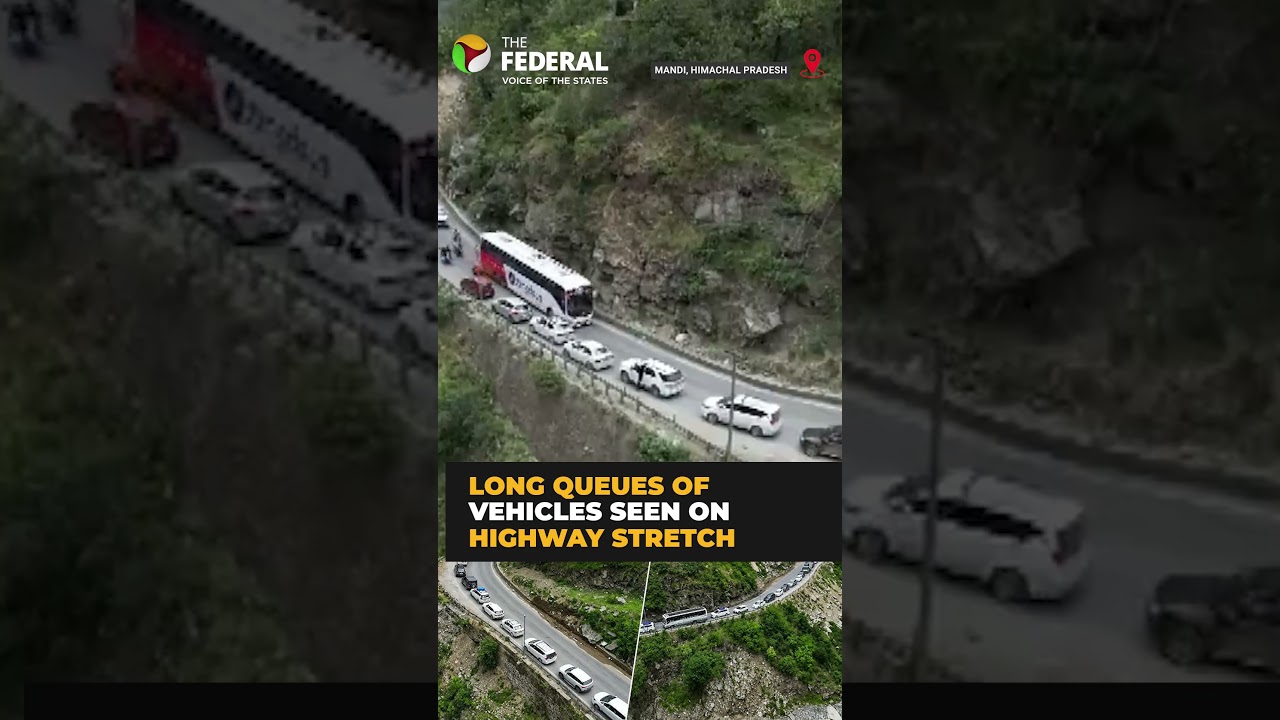 Tourist rush causes massive traffic on Manali route | #shorts