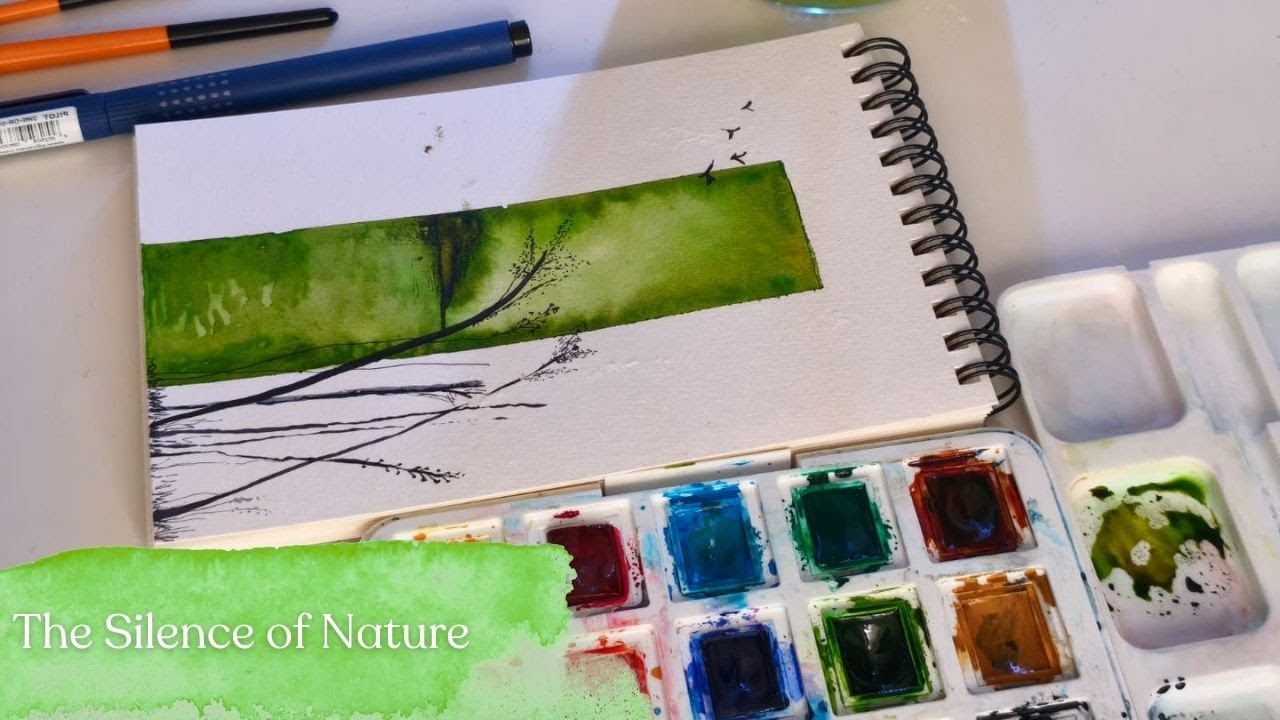 Real Time Watercolor Painting | Silent & Lofi