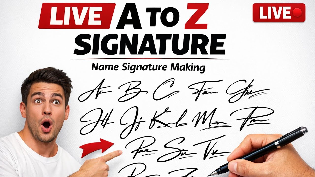 Live A To Z Signature Making Session ✍️