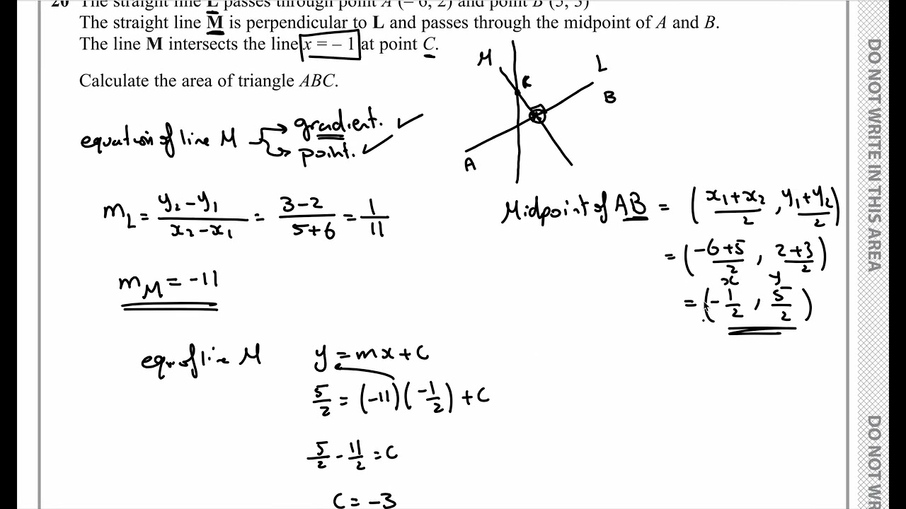 Edexcel IGCSE 4MA1/1H Oct/Nov 2021 – Q[20] | [LINE , MIDPOINT, DISTANCE] MATH OL