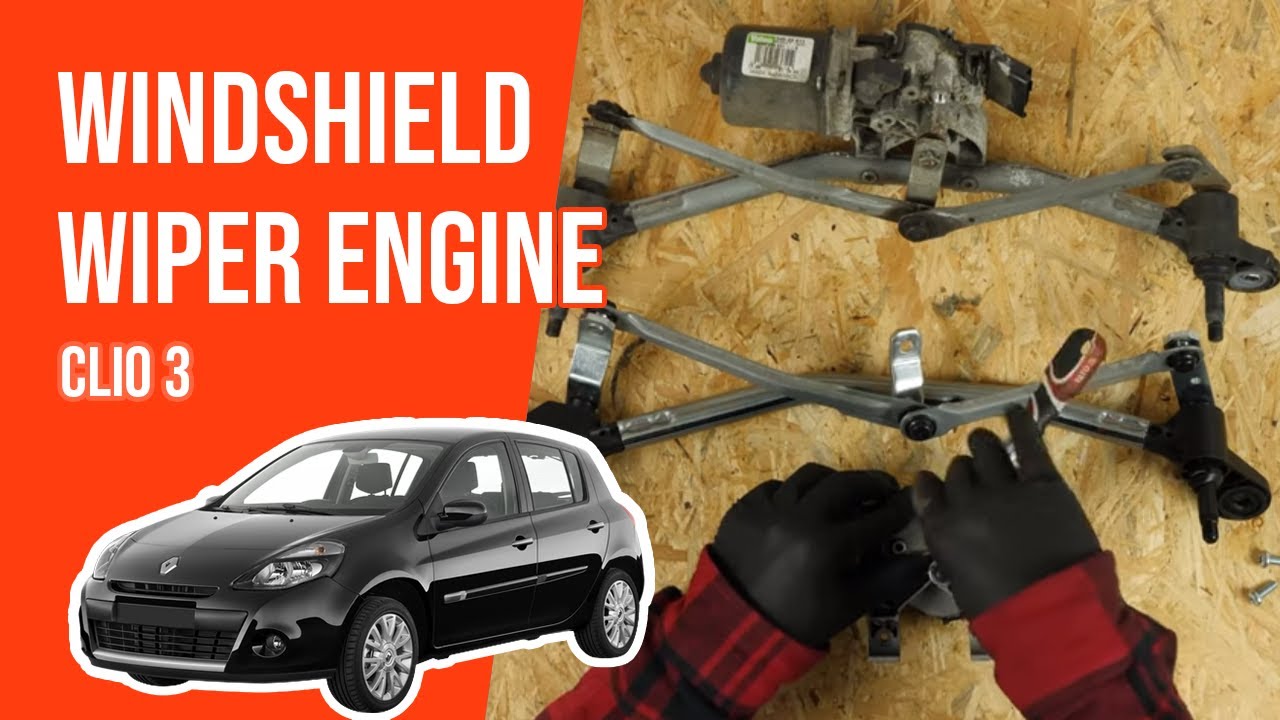 How to replace the windshield wiper motor Clio mk3 🌧