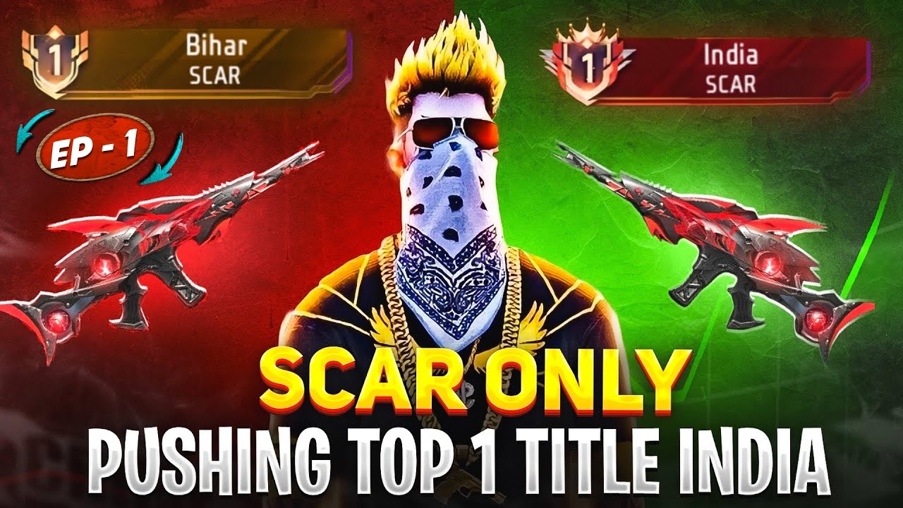 Pushing for TOP 1 India in Scar 😱 | Solo Br Rank Weapon Glory Pushing with Tips and Trick | Ep - 1