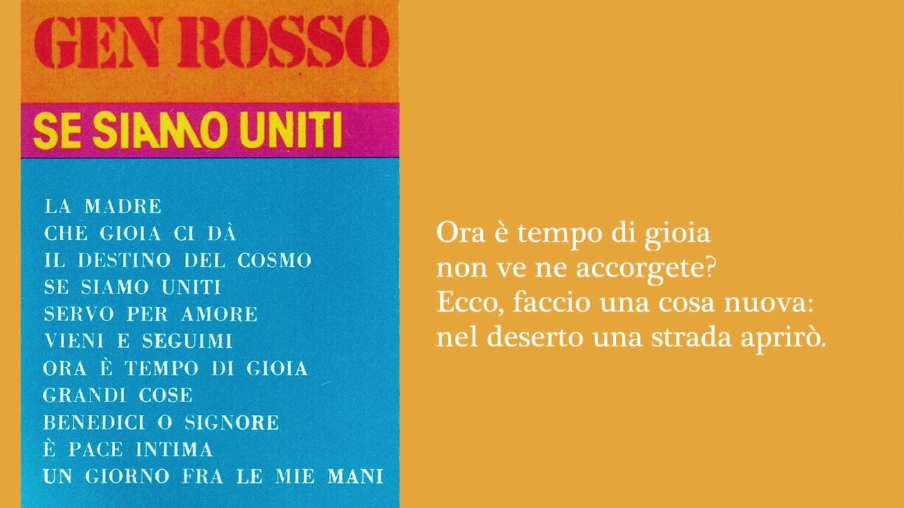 Gen Rosso - Ora è tempo di gioia (2021 Remastered) (Official lyric video)
