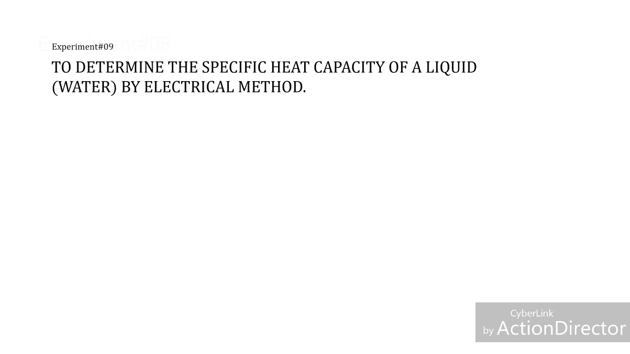 Specific Heat Capacity of a liquid (water) by Electrical Method. |XII PHY Experiments| (Urdu/Hindi)